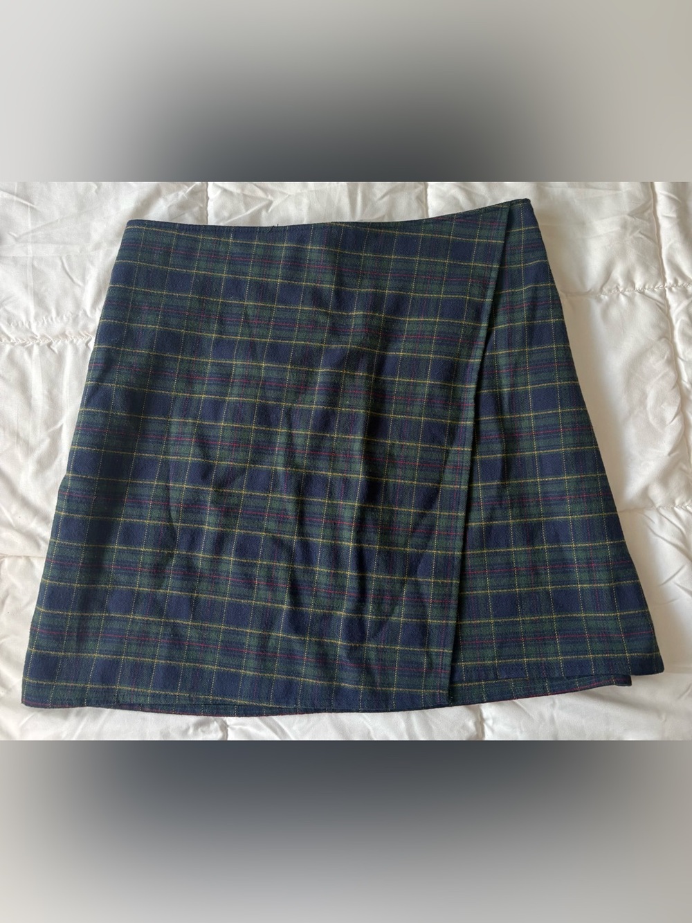 Hollister Navy Plaid Mini Skirt